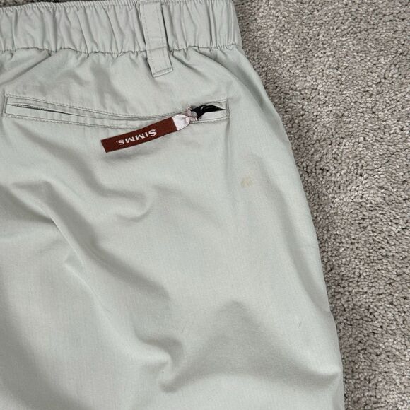Simms Pants Men XL Beige Cargo Fishing Convertible Stretch Zip Pocket Outdoor - Picture 7 of 10